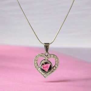 Silver Necklace with a Heart Pendant